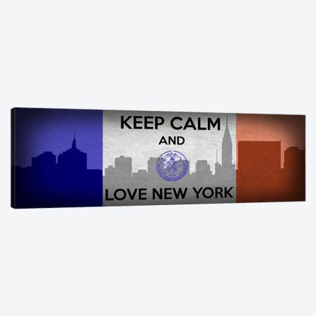 Keep Calm & Love New York Canvas Print #KPC32} by 5by5collective Canvas Art Print