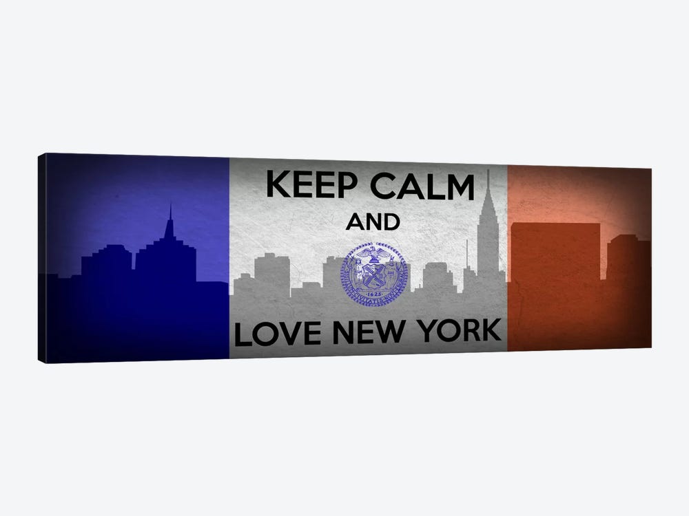 Keep Calm & Love New York by 5by5collective 1-piece Canvas Print