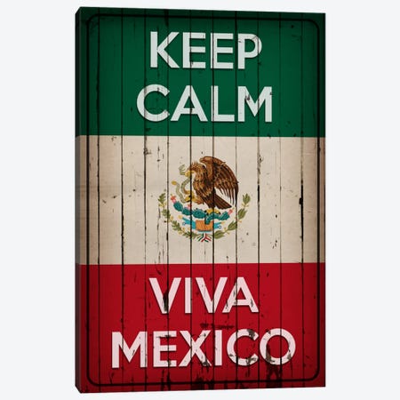 Keep Calm & Viva Mexico Canvas Print #KPC34} by 5by5collective Canvas Wall Art