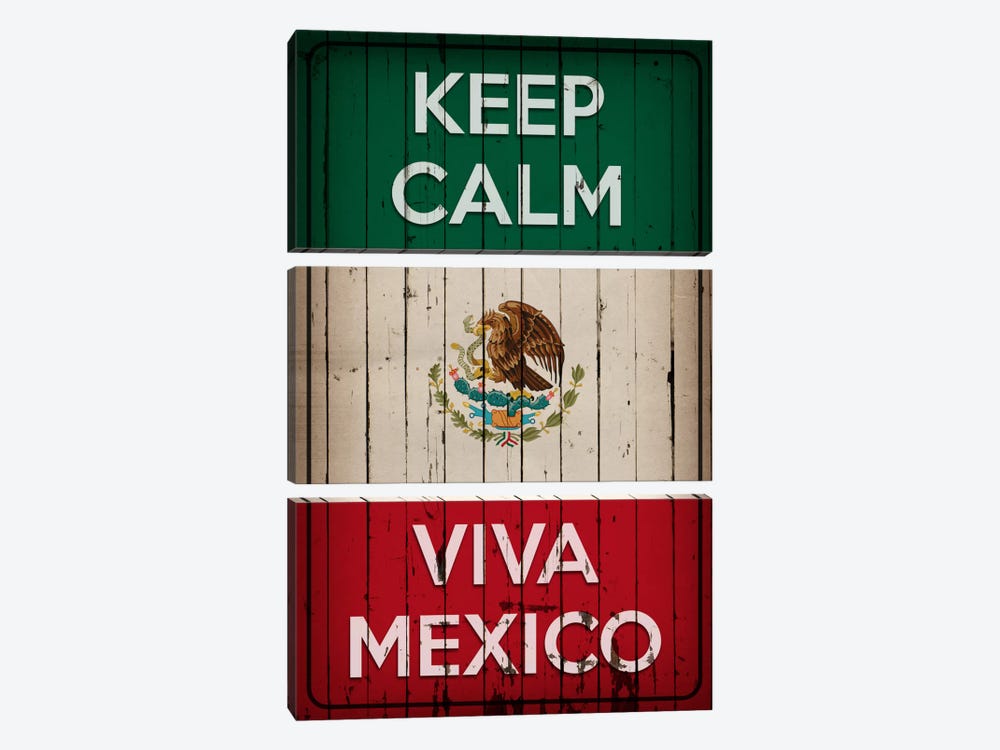 Keep Calm & Viva Mexico by 5by5collective 3-piece Canvas Print