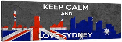 Keep Calm & Love Sydney Canvas Art Print - New South Wales Art