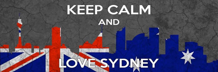 Keep Calm & Love Sydney by 5by5collective wall art