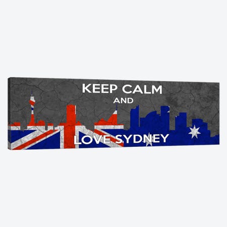 Keep Calm & Love Sydney Canvas Print #KPC42} by Unknown Artist Canvas Art