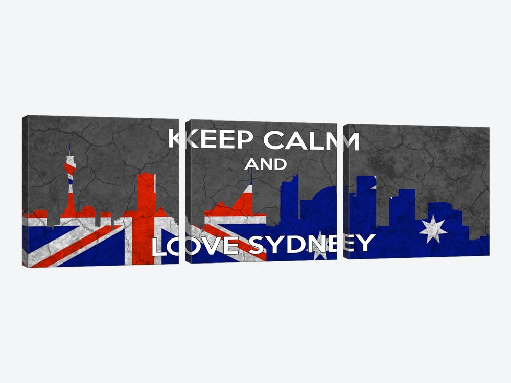 Keep Calm & Love Sydney by 5by5collective 3-piece Canvas Art