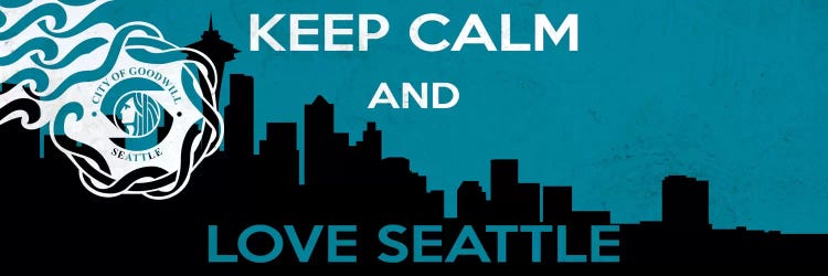 Keep Calm & Love Seattle by 5by5collective wall art