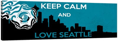 Keep Calm & Love Seattle Canvas Art Print - Seattle Art