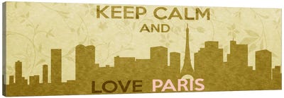 Keep Calm & Love Paris Canvas Art Print - Kitsch Opus