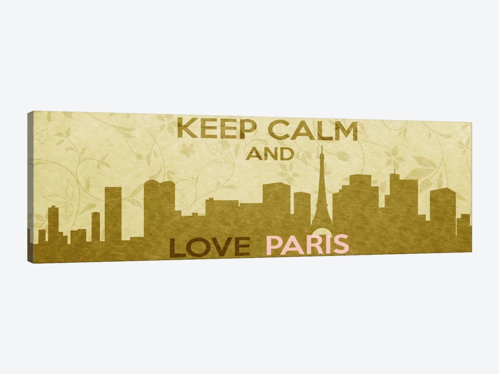 Keep Calm & Love Paris 1-piece Canvas Wall Art