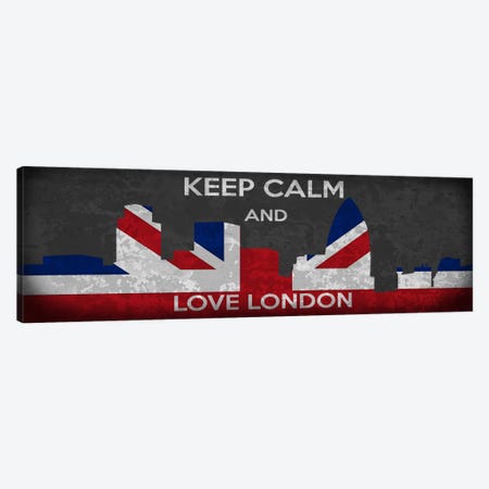 Keep Calm & Love London Canvas Print #KPC45} by Unknown Artist Canvas Art Print