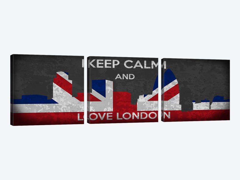 Keep Calm & Love London by 5by5collective 3-piece Canvas Print