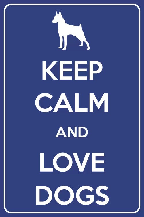 Keep Calm & Love Dogs by 5by5collective wall art