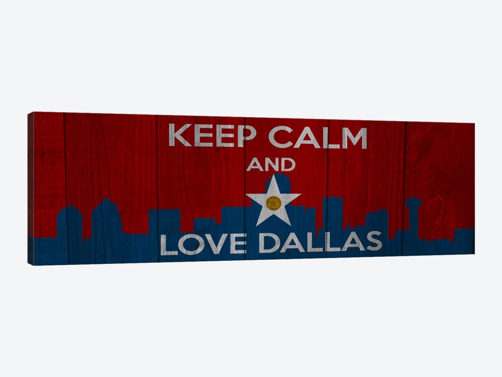 Keep Calm & Love Dallas by 5by5collective 1-piece Canvas Print