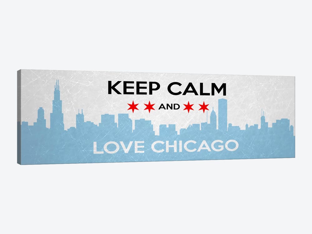 Keep Calm & Love Chicago by 5by5collective 1-piece Canvas Art