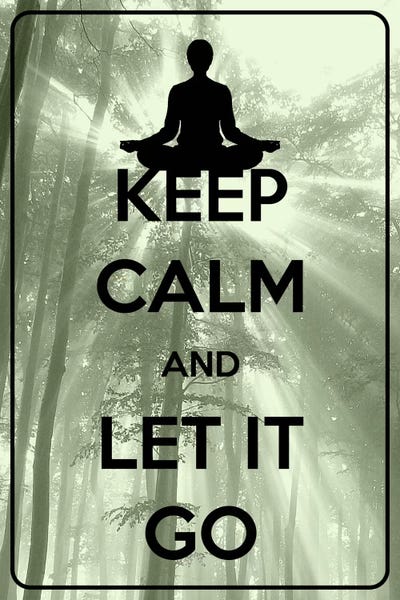 Keep Calm & Let It Go by Unknown Artist canvas print