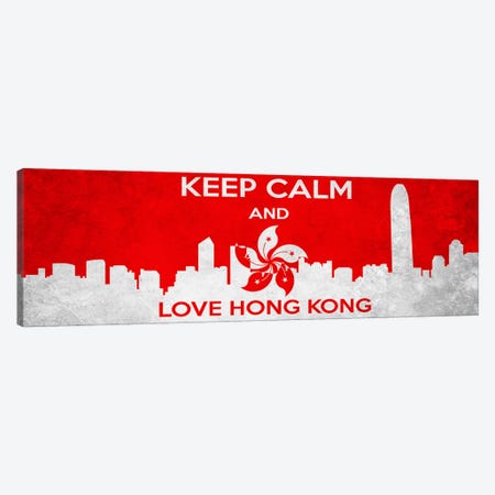 Keep Calm & Love Hong Kong Canvas Print #KPC56} by 5by5collective Canvas Artwork