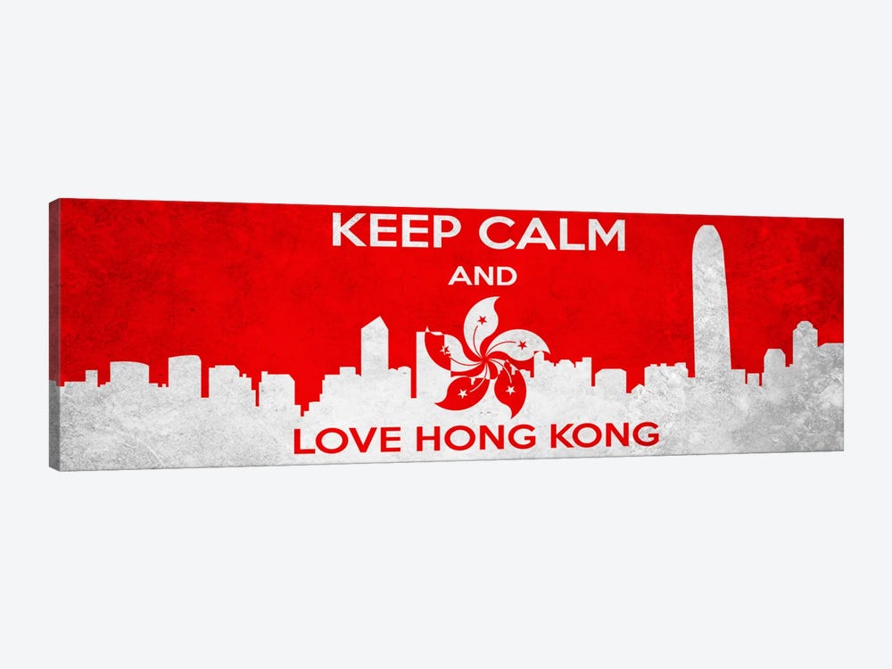 Keep Calm & Love Hong Kong by 5by5collective 1-piece Canvas Art Print