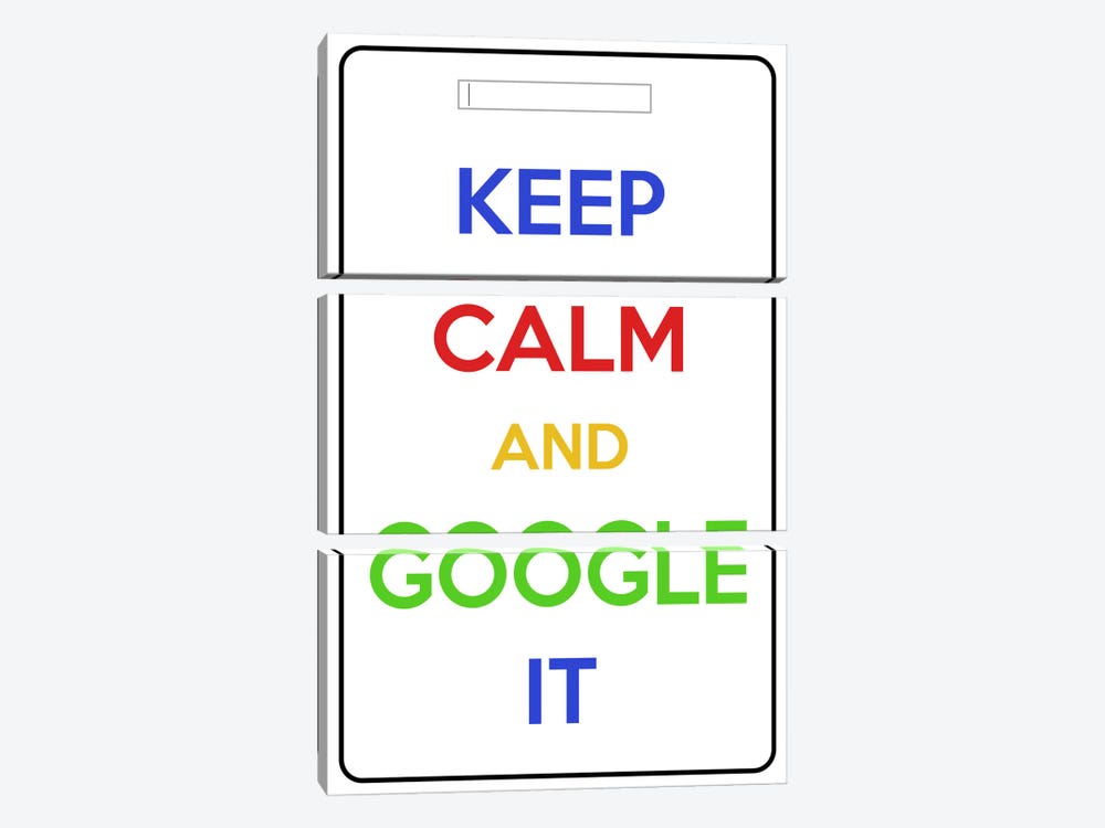 Keep Calm & Google It by 5by5collective 3-piece Canvas Print