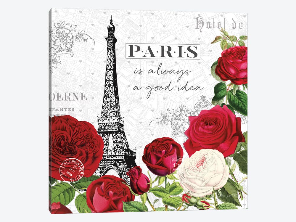 Rouge Paris II by Katie Pertiet 1-piece Canvas Print