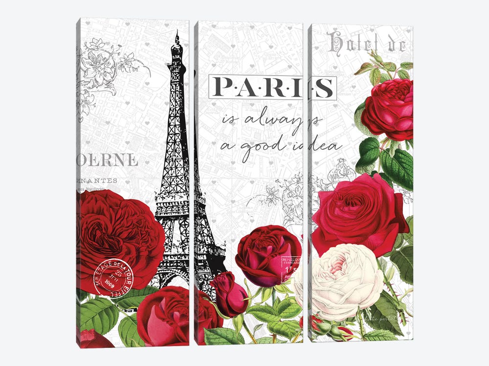Rouge Paris II by Katie Pertiet 3-piece Art Print