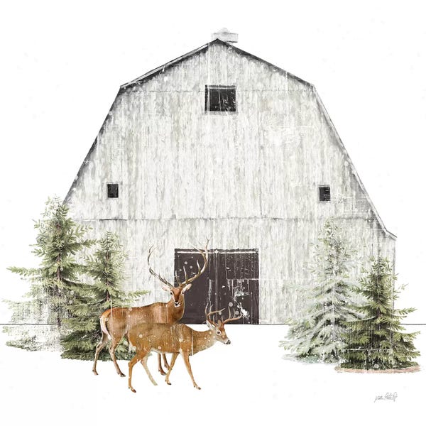 Reindeer: Wooded Holiday VI by Katie Pertiet