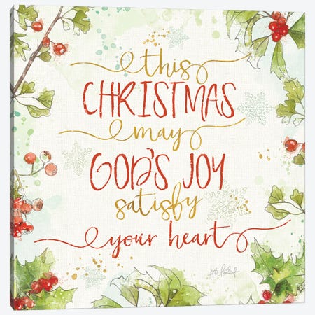 Christmas Sentiments III Canvas Print #KPE35} by Katie Pertiet Canvas Wall Art