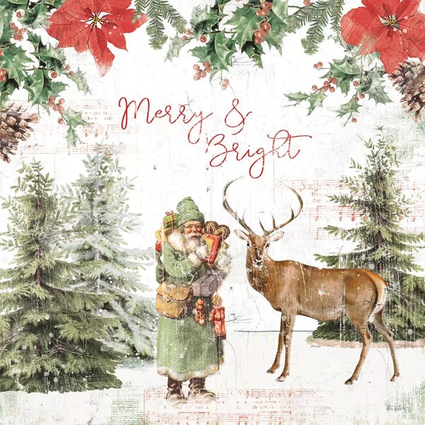 Reindeer: Wooded Holiday III by Katie Pertiet