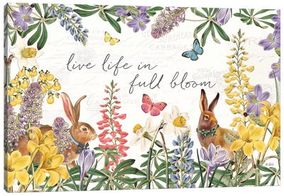 Easter Garden I Bow Tie Canvas Art Print - Katie Pertiet