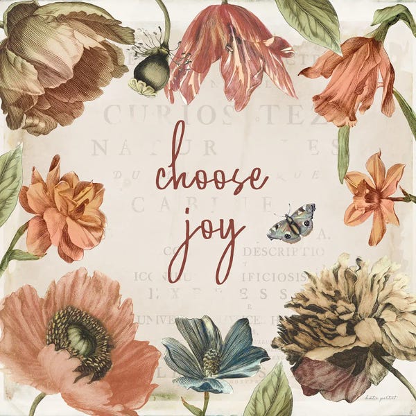 Butterflies and Flowers: Antiquarian Blooms VIII by Katie Pertiet