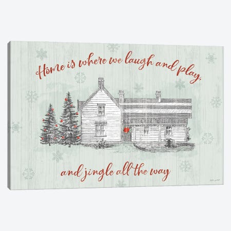 Farmhouse Christmas I Canvas Print #KPE67} by Katie Pertiet Art Print