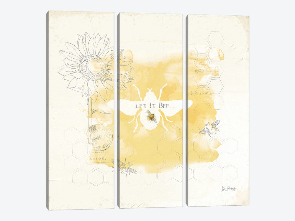 Bee And Bee VII by Katie Pertiet 3-piece Canvas Artwork