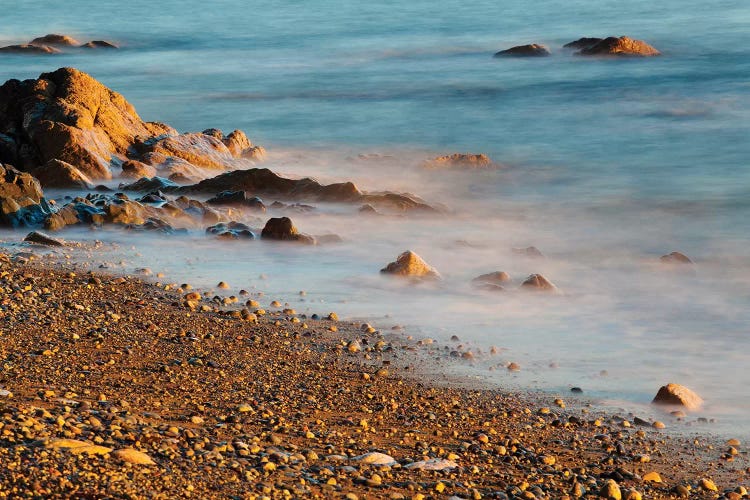 Seascape With Long Exposure At Browning Beach, Sechelt, British Columbia, Canada