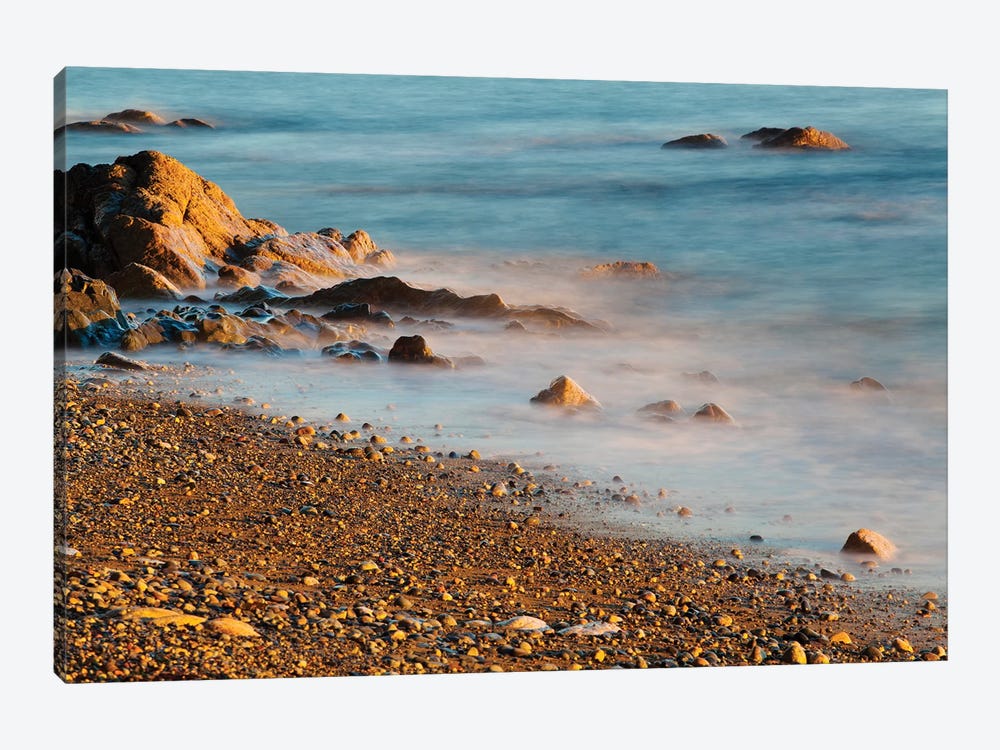 Seascape With Long Exposure At Browning Beach, Sechelt, British Columbia, Canada by Kristin Piljay 1-piece Canvas Print