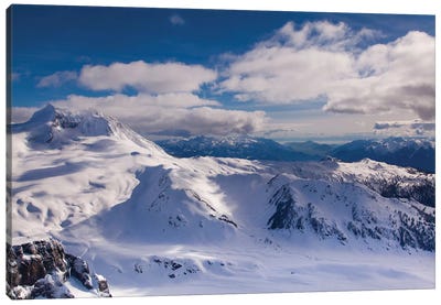 Aerial View, Coast Mountains, British Columbia, Canada Canvas Art Print - British Columbia Art