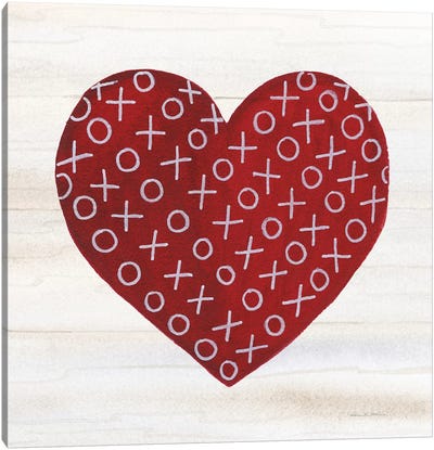 Rustic Valentine Heart IV Canvas Art Print - kathleen parr mckenna