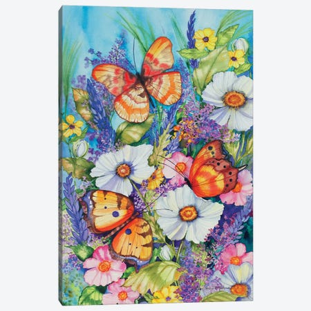 Butterfly Garden Canvas Print #KPM16} by Kathleen Parr McKenna Canvas Artwork