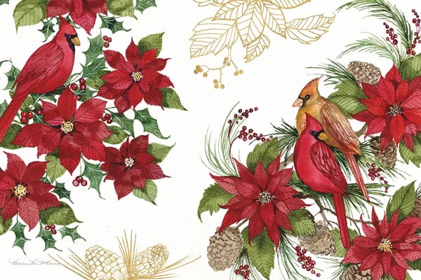 Poinsettias: Holiday Happiness VII by Kathleen Parr McKenna