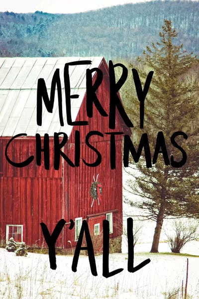 Farmhouse Festive: Merry Christmas Yall Black by Kelly Poynter