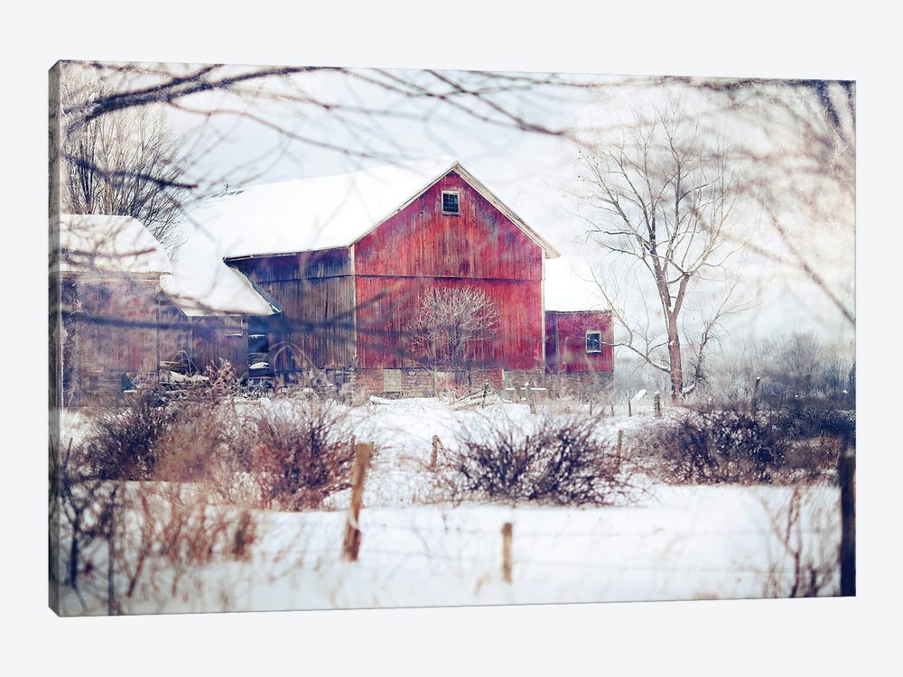 Winter Barn by Kelly Poynter 1-piece Canvas Artwork