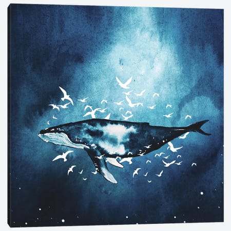 Whale Dreams Canvas Print #KPR10} by Karli Perold Canvas Wall Art
