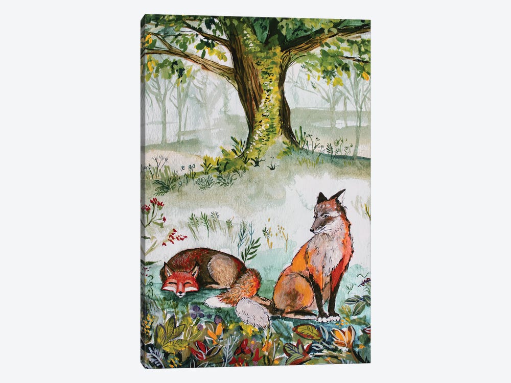 Foxes by Karli Perold 1-piece Art Print