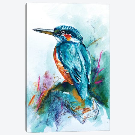 Kingfisher Canvas Print #KPR15} by Karli Perold Art Print