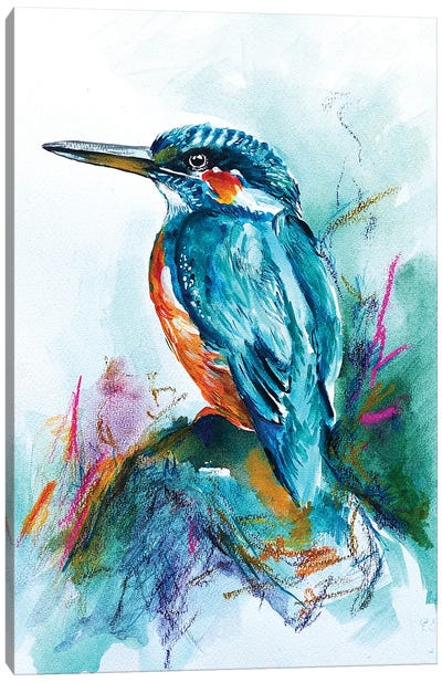 Kingfisher Canvas Art Print - Karli Perold