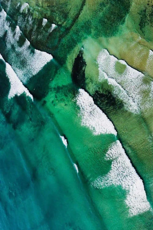 Aerial Drone Shot Waves by Karli Perold wall art