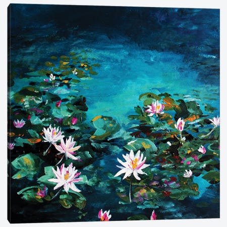 Lily Pond Canvas Print #KPR18} by Karli Perold Canvas Art