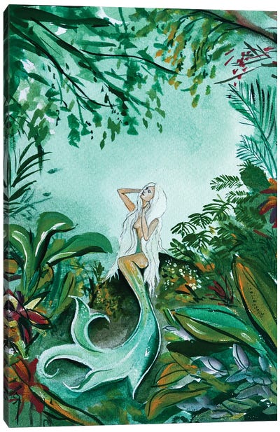 Forest Mermaid Canvas Art Print - Karli Perold