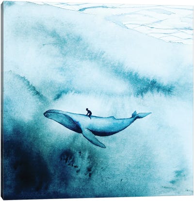 Whale Rider Canvas Art Print - Karli Perold