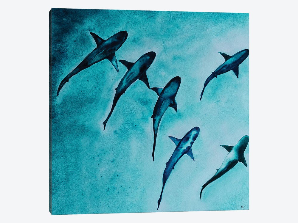 Reef Sharks by Karli Perold 1-piece Art Print