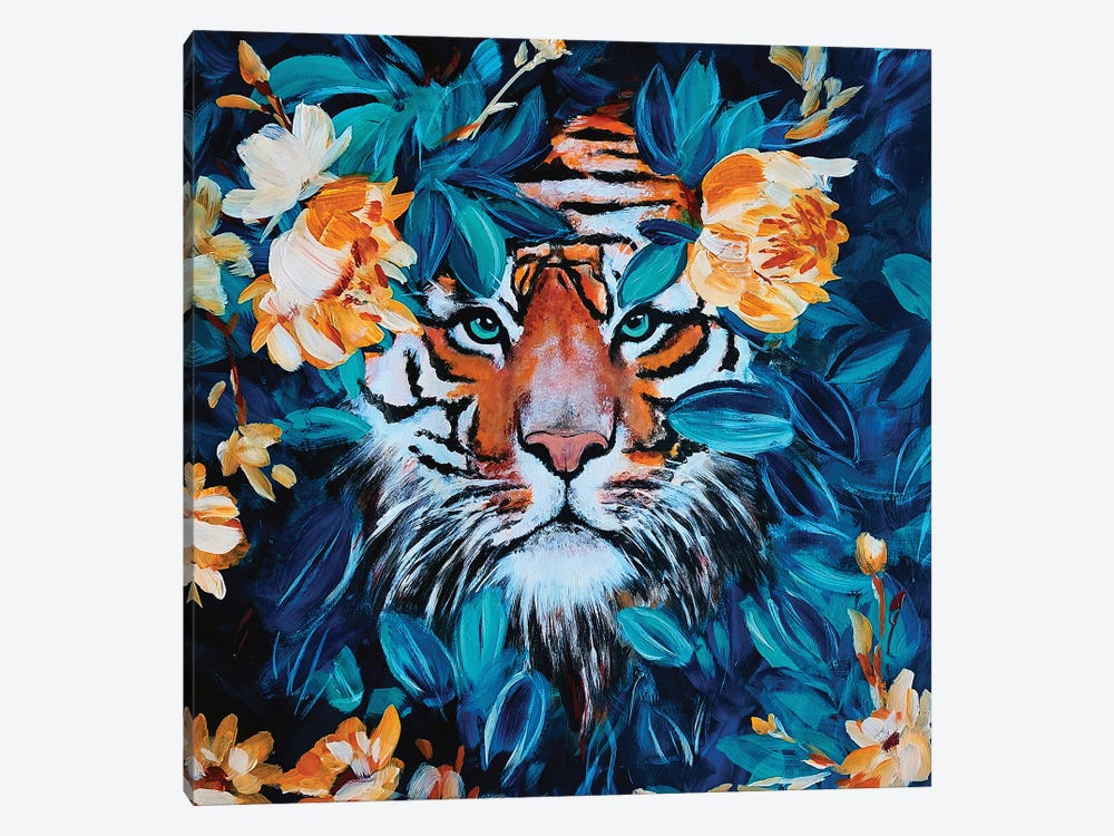 Tropical Tiger by Karli Perold 1-piece Canvas Print