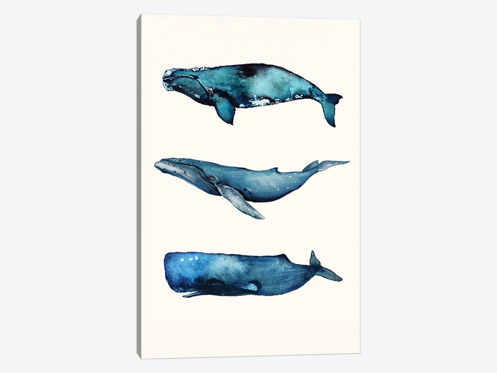 Whale Set by Karli Perold 1-piece Canvas Art