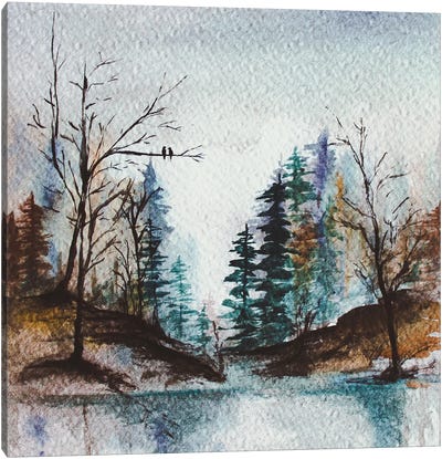Forest Canvas Art Print - Winter Art